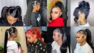New & Latest | Sleek Ponytail Hairstyles For Black Women 2023 | Cute