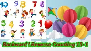Backward counting 10 to 1 | Reverse counting 10 to 1 | Backward counting 10 to 1 in English for kids