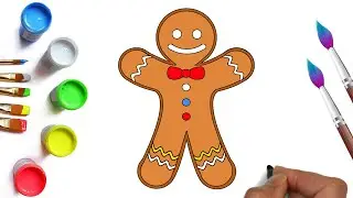 How to draw a Christmas gingerbread Ginger from the cartoon Shrek, beautiful drawing, Jinji man