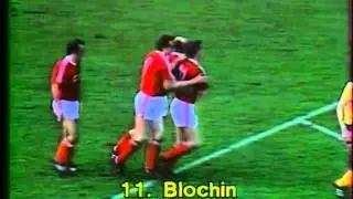 1982. Товарищеский матч. Швеция - СССР 1:1. Голы Олега Блохина и Б. Нильссона.
