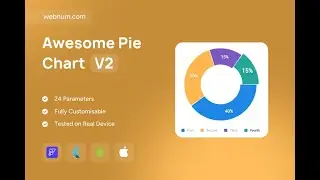 FlutterFlow Donut 🍩 Pie Chart Widget 🥧 Customizable Dashboard Chart 