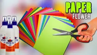How to Make Beautiful Flower with Paper   Making Paper Flowers Step by Step