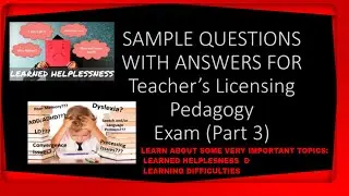 TLS Pedagogy Exam , Q & A about very important topics.