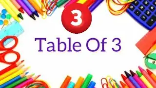Table Of 3 / Table Of 3 Quiz/ Multiply by 3/ Multiplication Quiz / 3 Times Table Quiz/Table Of Three