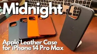 Midnight - iPhone 14 Pro Max Apple Leather Case Closer look
