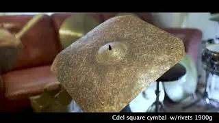 Cdel square cymbal 1900g with rivets