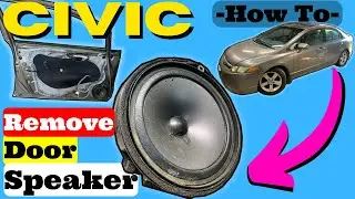 How To Remove Door Speaker Honda Civic 2006 2007 2008 2009 2010 2011 Replace Install Audio Speakers