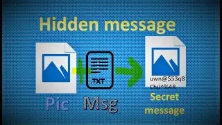 Secret data vault || How to hide a message in a picture || Steganography || Secret data in a picture