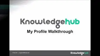 The new My Profile on Knowledge Hub