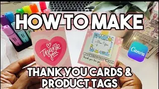 DIY THANK YOU CARD & PRODUCT CARD TUTORIAL! CANVA SMALL BUSINESS TUTORIAL. BEGINNER FRIENDLY.