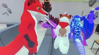 Furry VR vaporwave , vrchat vaporwave, furry vrc, furry vr clean