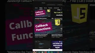 JavaScript Callback Function 