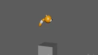 Ball with tail animation.Tail overlap animation. 3D Maya animation