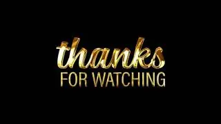 Chroma key/Thanks For Watching Golden Text With Light Motion/ free download