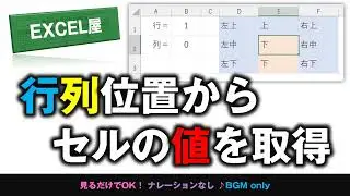 [EXCEL] 行・列位置からセルの値を取得する
