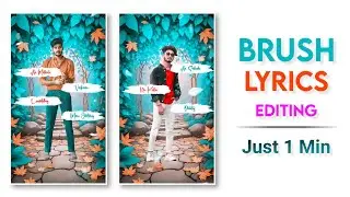 One Photo & Brush Lyrics Video In Alight Motion