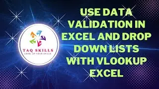 How to use Data Validation in excel and Drop Down Lists With vlookup excel.