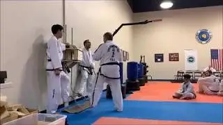 5 board break unspaced - elbow strike