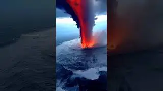 Вы видели вулкан 🌋 в океане! You've seen a volcano in the ocean! #вулкан #океан