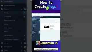 🏷️How to create Tags in Joomla 5 🏷️Tags in Joomla 5 Part 5  #joomla #joomla5 #basicjoomla