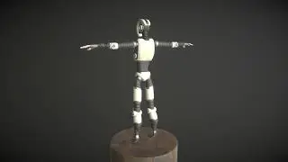 Robototron Humanoid Robot Avatar Turntable Demo - White Appliance Skin