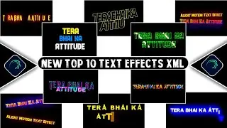 Top 10 Alight Motion Text Animation Presets | Text Effect Alight Motion/Text Animation Alight Motion