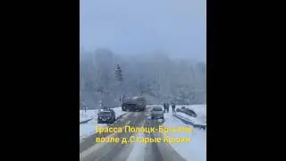 Авария трасса Полоцк-Браслав, д. Старые Крюки ДТП с молоковозом ПОДПИШИСЬ НА КАНАЛ