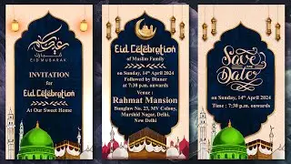 Eid Mubarak Status 2024 || Eid Celebration Invitation Video || Eid Ul Fitr 2024 || KC Effects