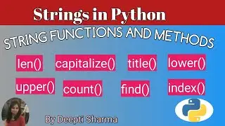 String Built-in Functions in Python | Part-1 |  Strings in Python | Python Strings Tutorial | CS XI