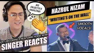 Gegar Vaganza 9 | Hazrul Nizam - Writing's On The Wall - Minggu 9 | SINGER REACTION