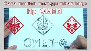Draw the latest HP Omen Logo easily & quickly | How to draw the HP Omen Logo