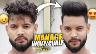 How To Manage Wavy/Curly Hair | Wavy To Straighte Hair At Home (Naturally)