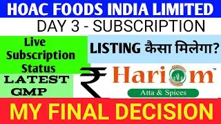 Hoac Foods Ipo 🔴Hoac Foods Ipo Review 🔴 Hoac Foods Ipo Gmp 🔴Hoac Foods India Limited Ipo 🔴Hoac Foods