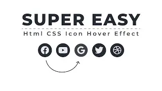 Super Easy Icon Hover Effect Using Html & CSS only | Coder Sujit