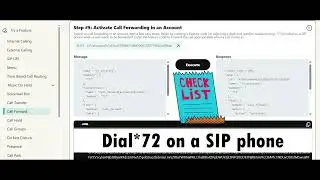 Call Forward Feature - Activate and deactivate call forwarding in an account