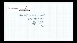 Find Two Angles of a Straight Angle
