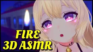 Fire Pretty....💗3D / VR ASMR💗[ No Talking ] [ Fire Sounds ] [ Crackling Wood ] [ Binaural ]