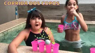 DESAFIO DA PISCINA CORRIDA DE COPOS COM ELAS NO BLOG DAS IRMÃS #RAFAEHELO