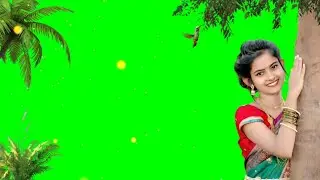 Tree Green Screen Status Video | Beautiful Girl Green Screen Video