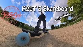 TeamGee H20T-9.6AH E Skateboard With Blue Cloudwheels Review | Video from Spider Wayne