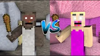 GRANNY VS BABRIE GRANNY MINECRAFT GAMEPLAY