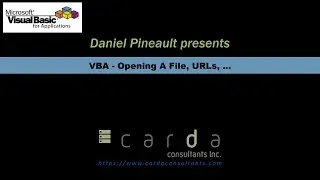 VBA - Opening Files, URLs ...