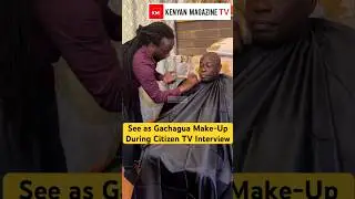 DCP leader Rigathi Gachagua MakeUp as he gets ready for Citizen TV Live Interview with Yvonne Okwara