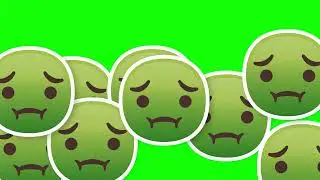 sick face emoji vertical transition green screen 19467340 102