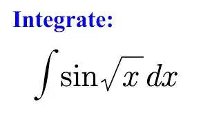 Integrating this strange function