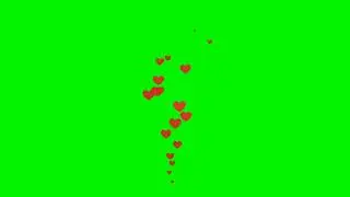Social Media Livestream Reactions Animated Hearts on Green Screen in 60 Fps 4K
