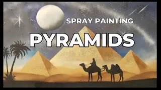 How to spray paint a Pyramid in under 5 minutes!  #spraypaintart #sprayart #paintingtips