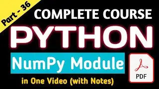 NumPy module in Python | Python Array function and attributes | NumPy tutorials for beginners