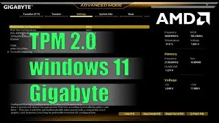 TPM 2.0 Windows 11 Gigabyte