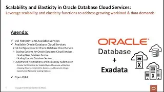 Scalability and Elasticity in Oracle Database Cloud Services